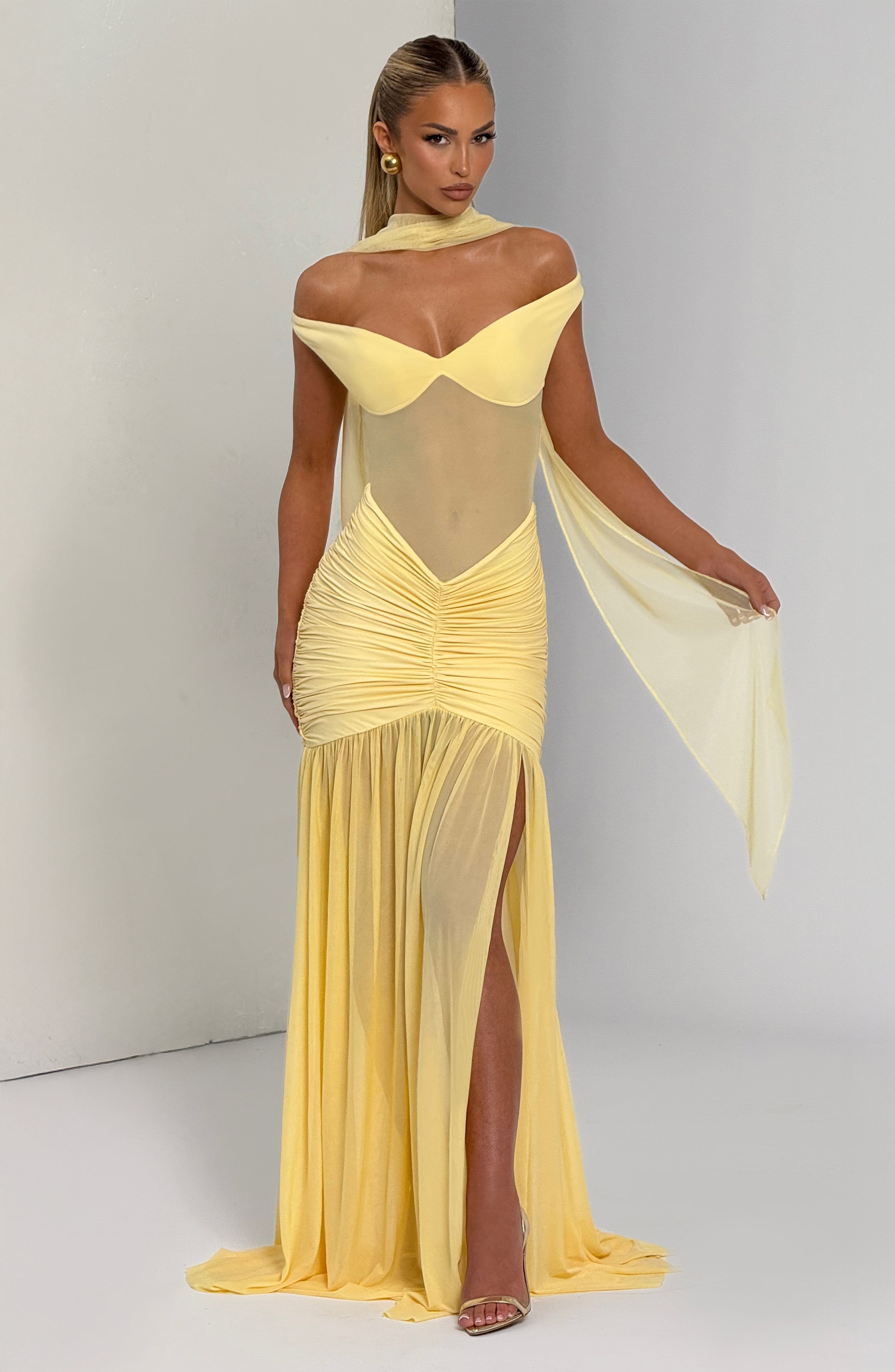 Alaia Maxi Dress - Lemon