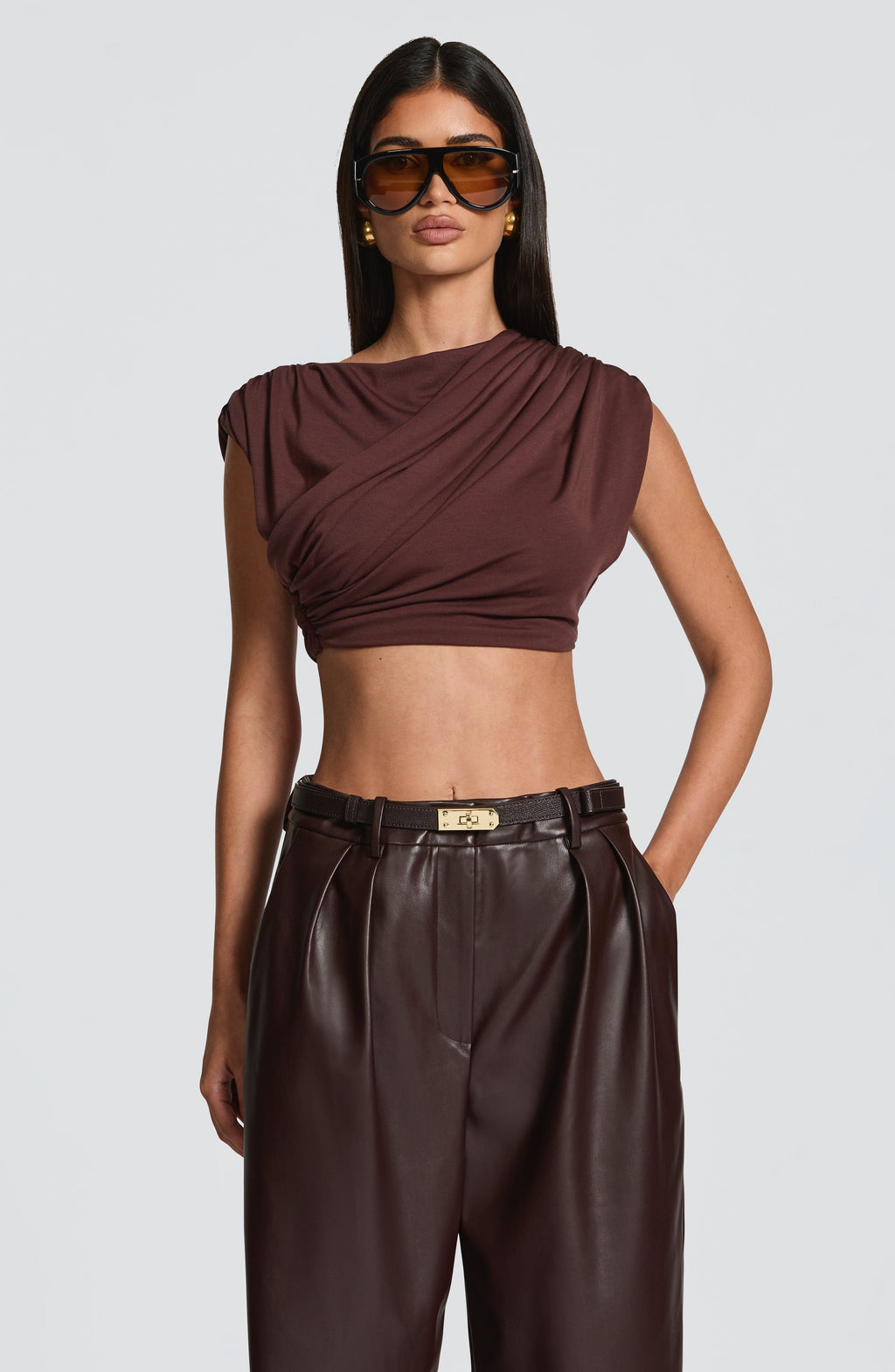 Amara Top - Plum Brown