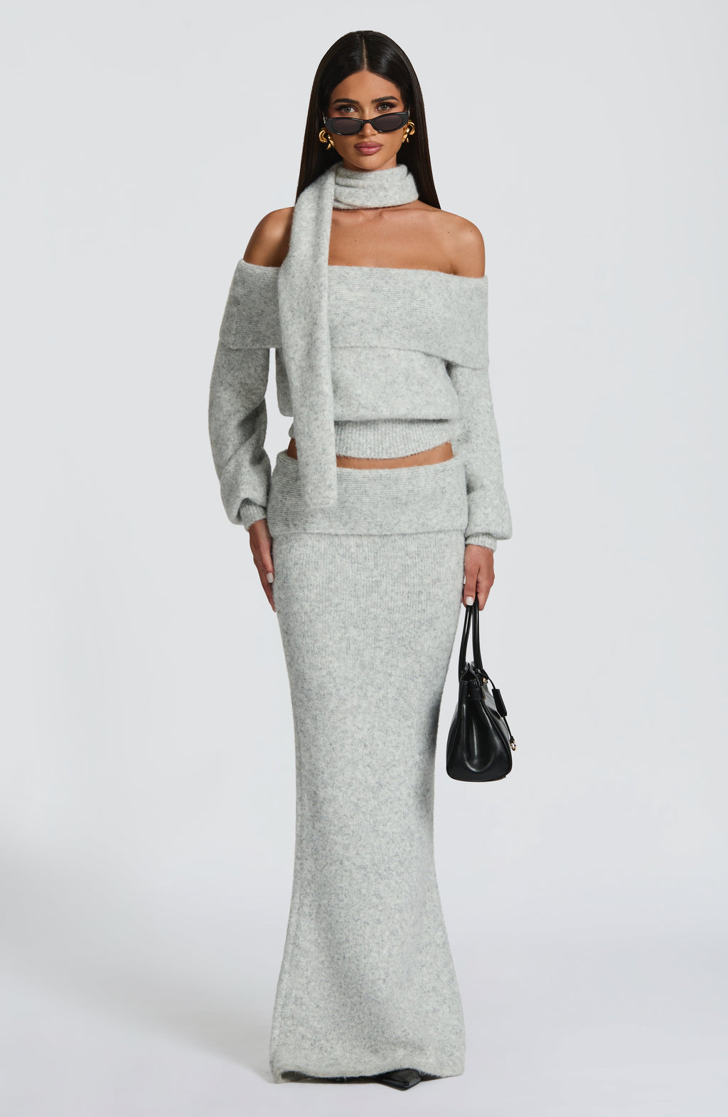 Andie Top - Light Grey Marl