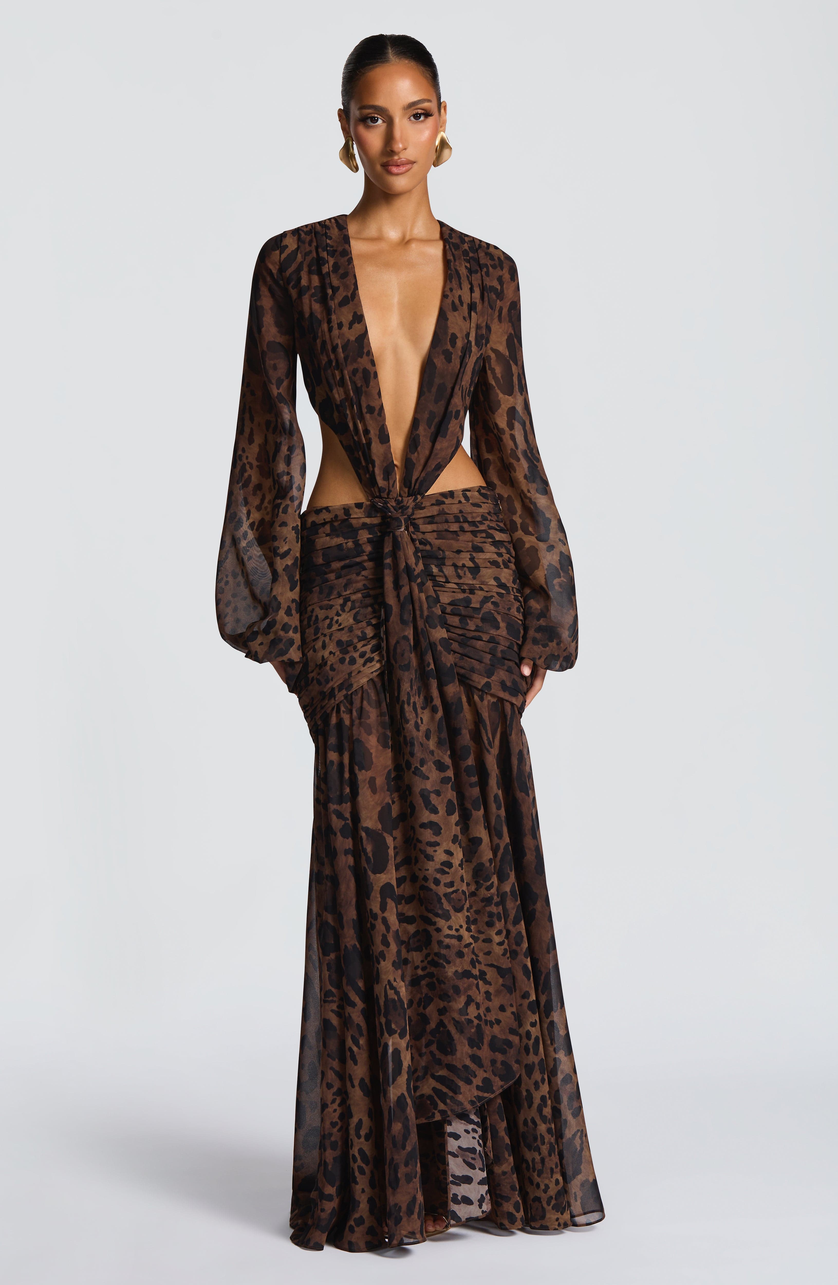 Andrina Maxi Dress - Leopard Print