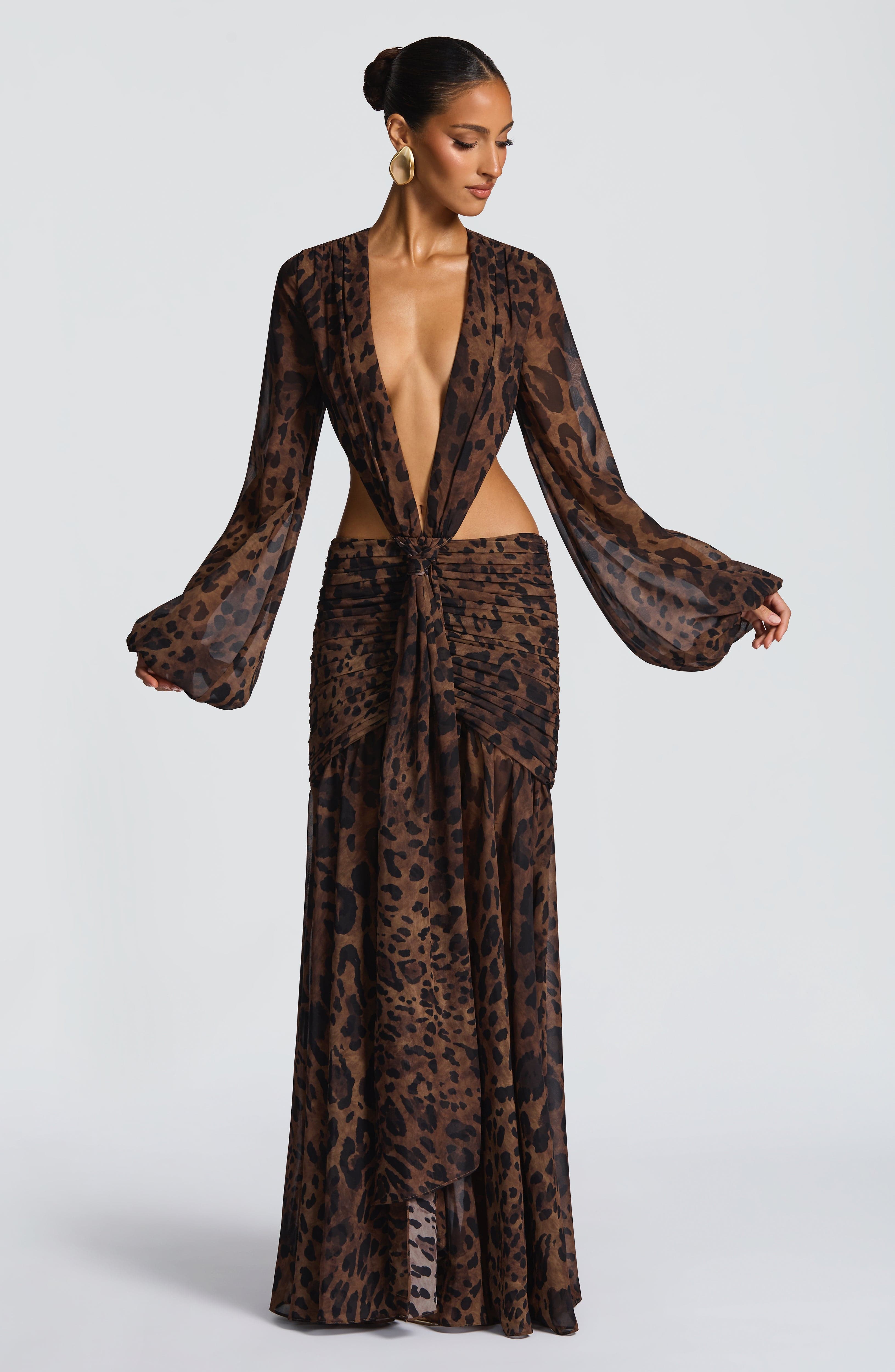Andrina Maxi Dress - Leopard Print