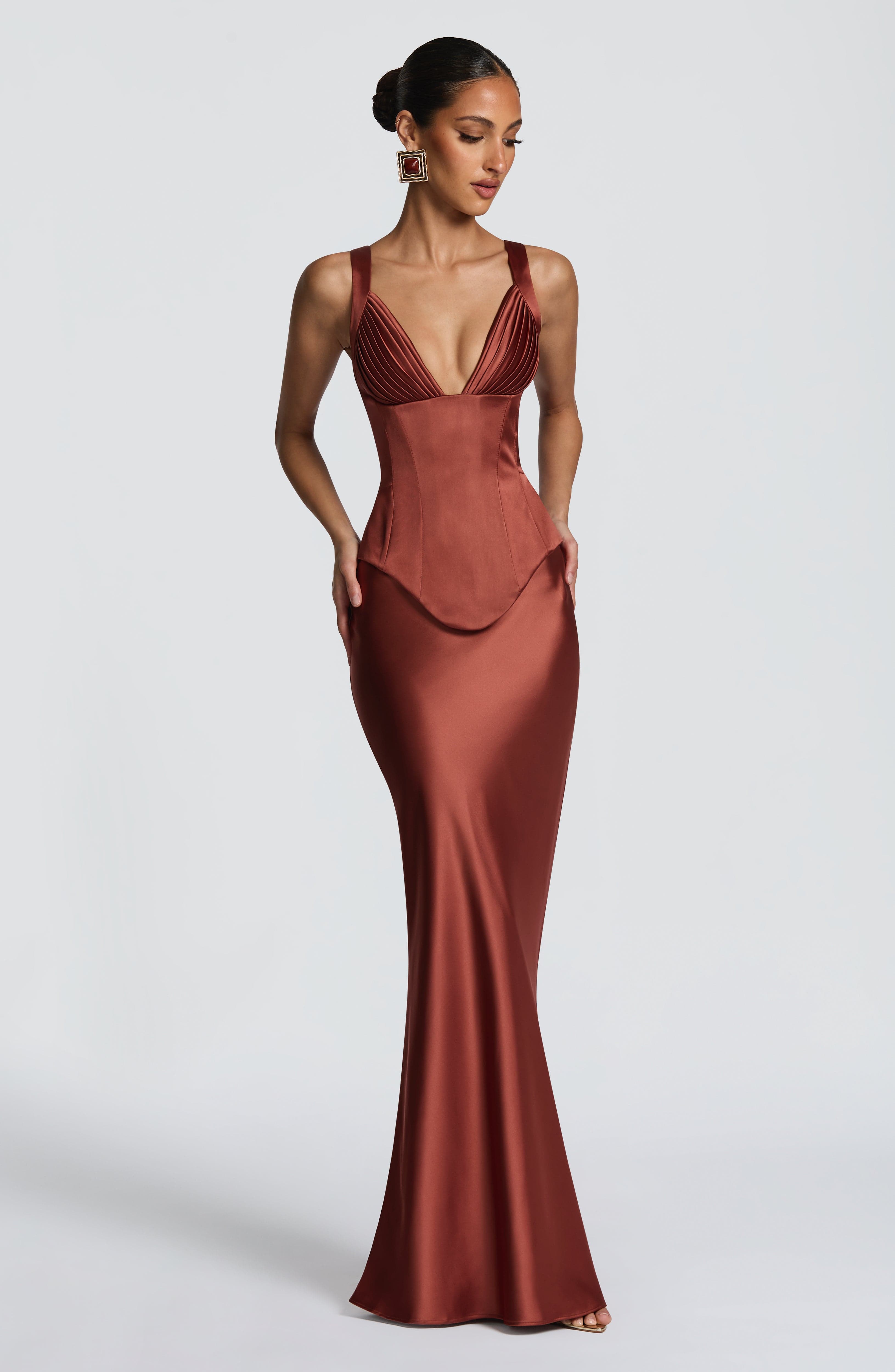 Atlanta Maxi Skirt - Rust