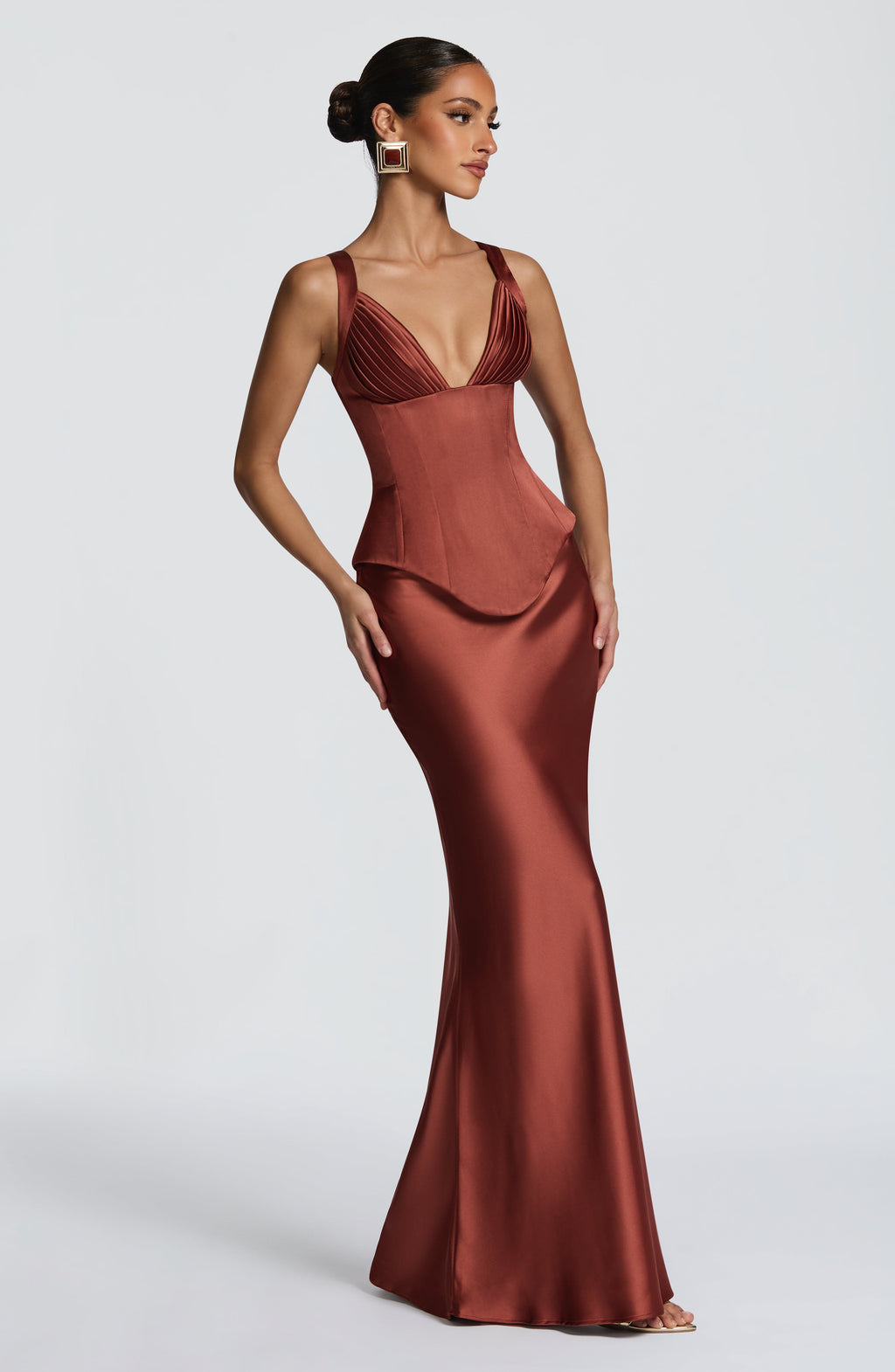 Atlanta Maxi Skirt - Rust