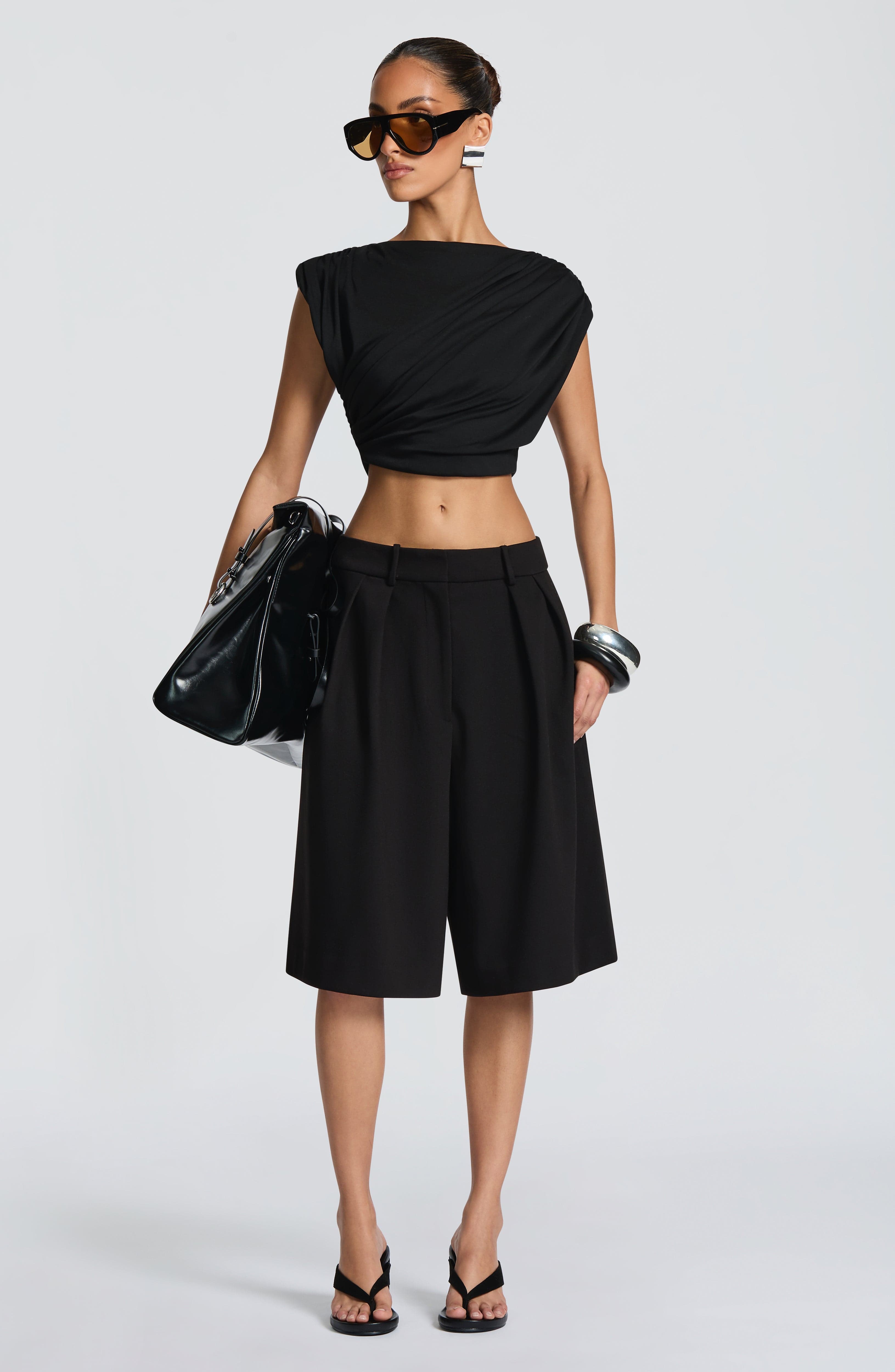 Ausra Bermuda Shorts - Black