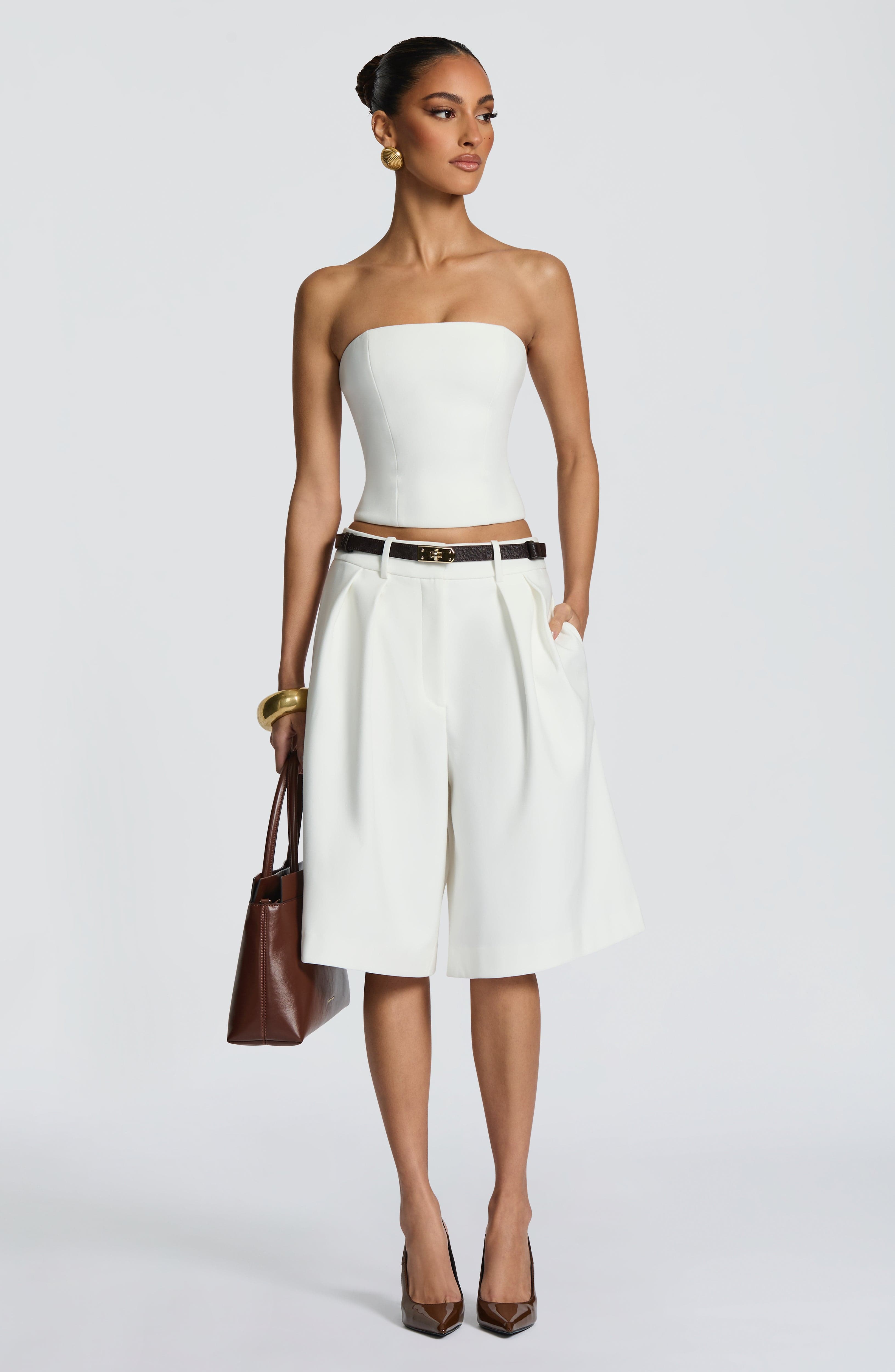 Ausra Bermuda Shorts - Ivory