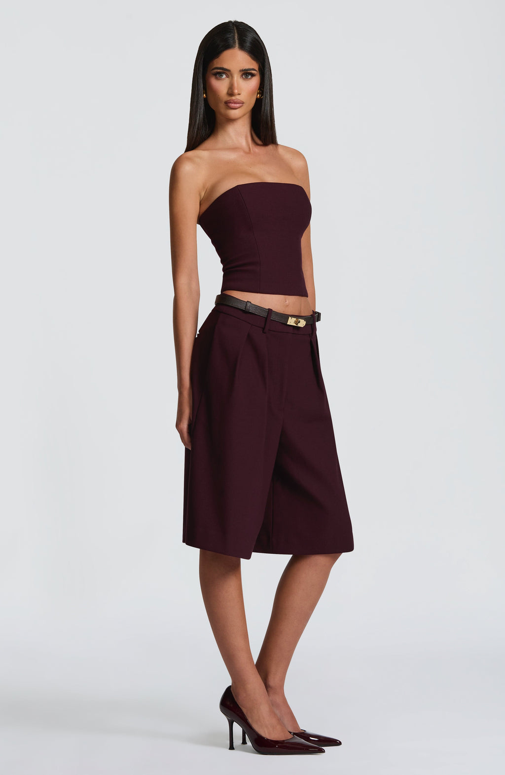 Ausra Bermuda Shorts - Plum