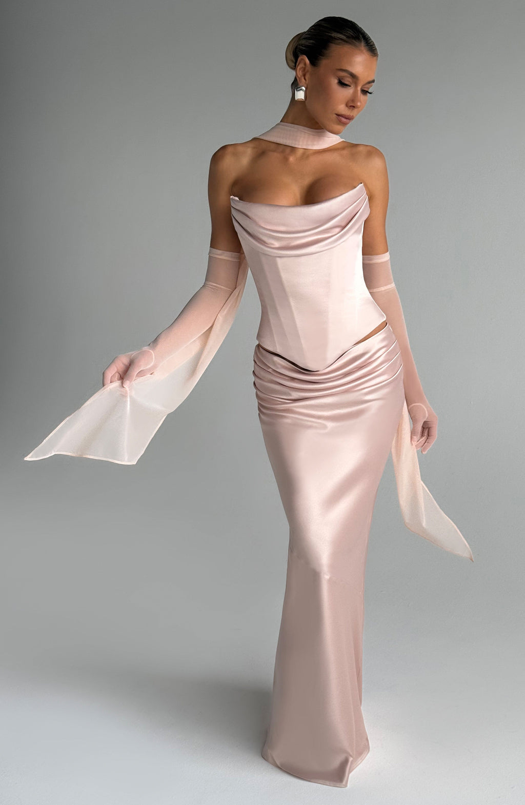 Bernadette Maxi Skirt - Soft Peach