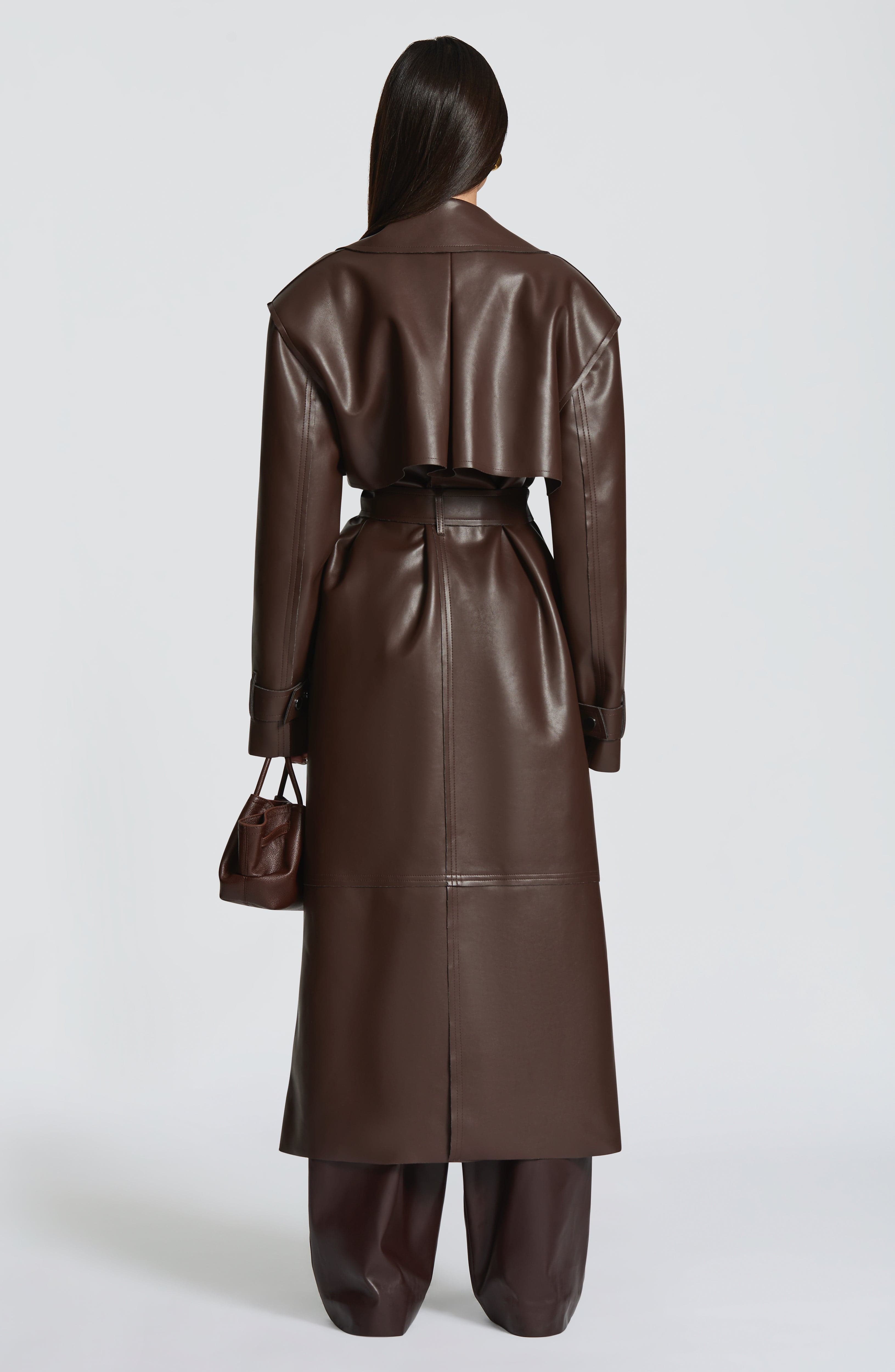Bridget Trench Coat - Plum Brown