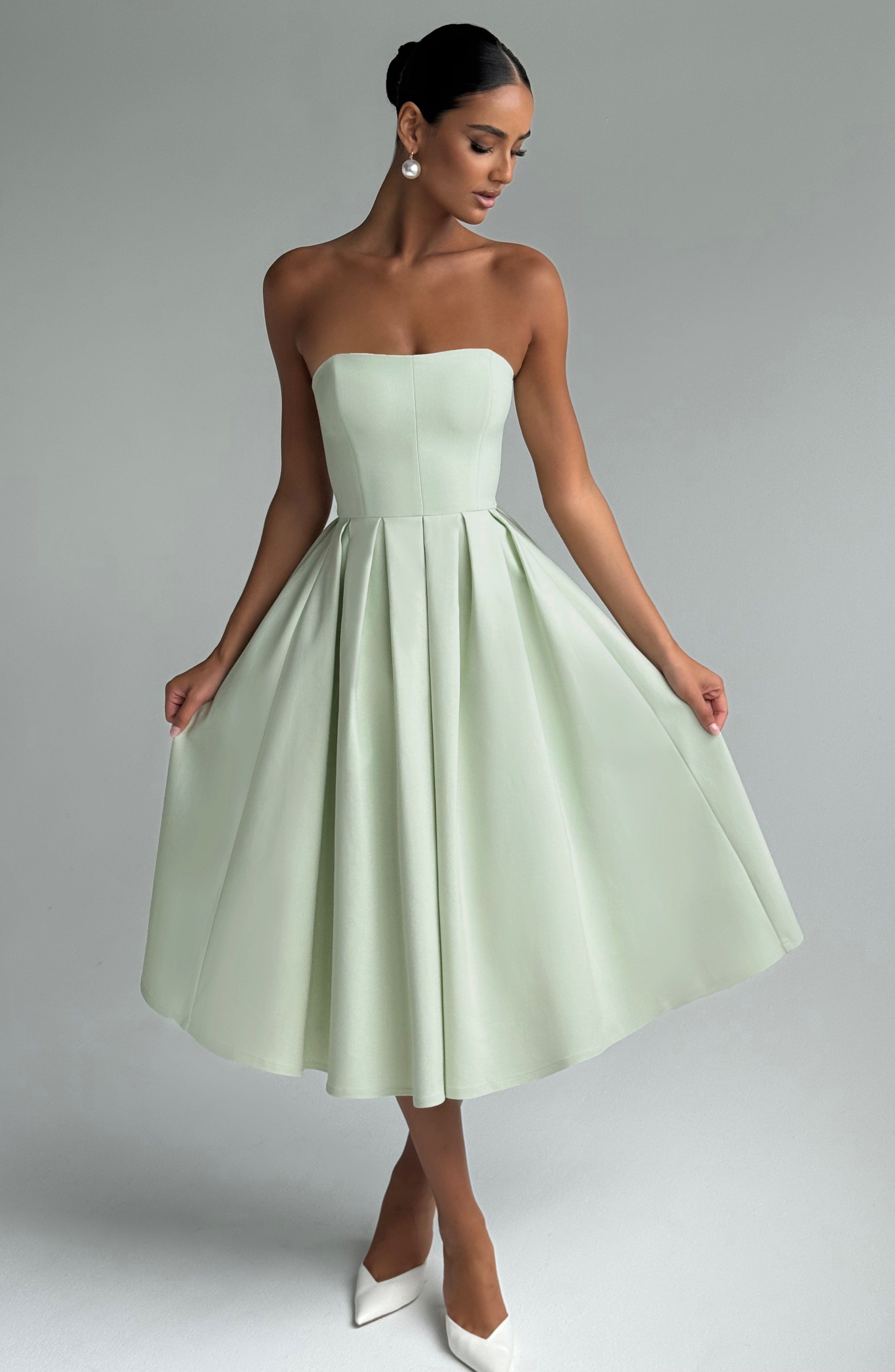 Edith Midi Dress - Mint