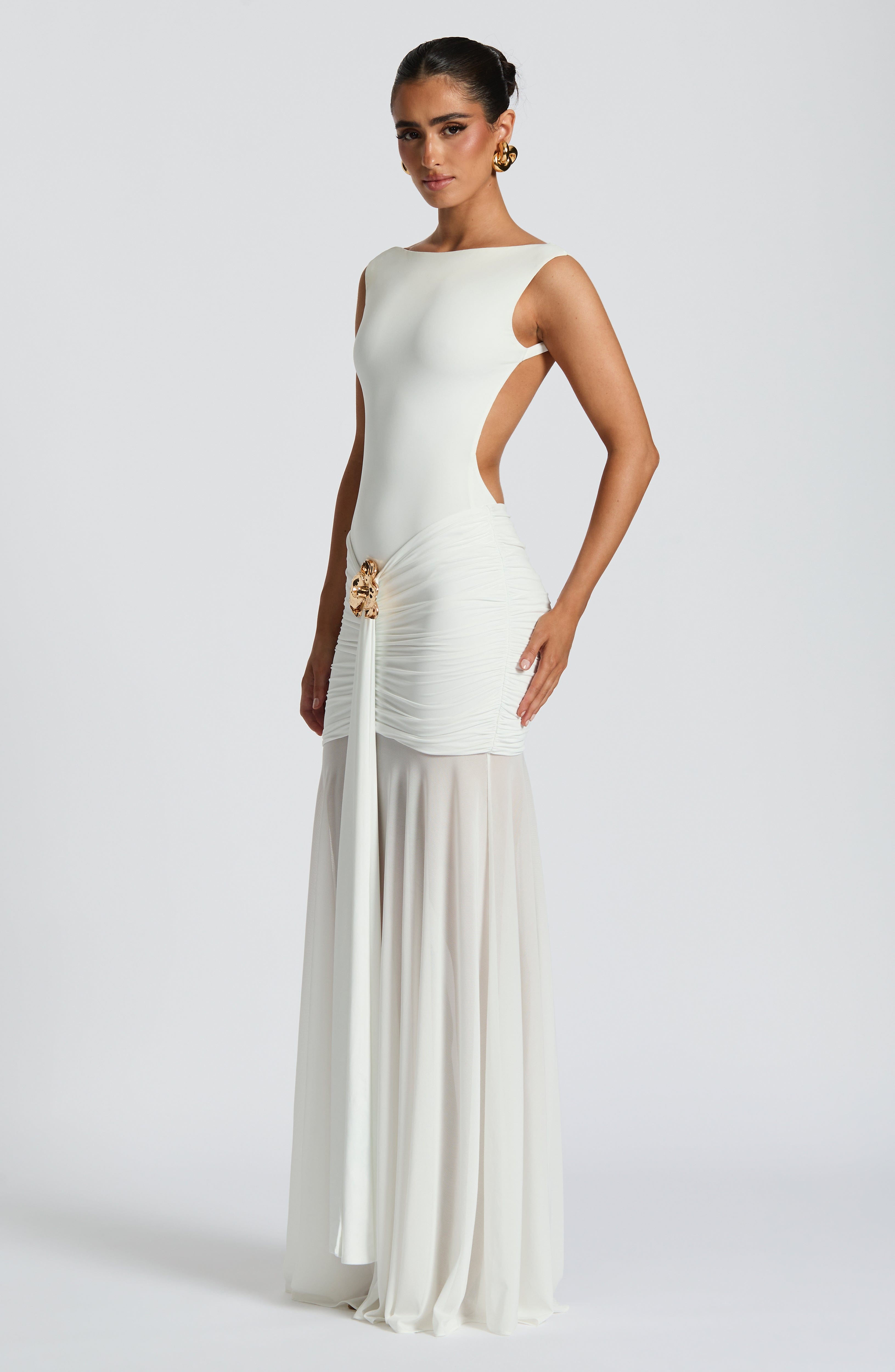 Fae Maxi Skirt - White