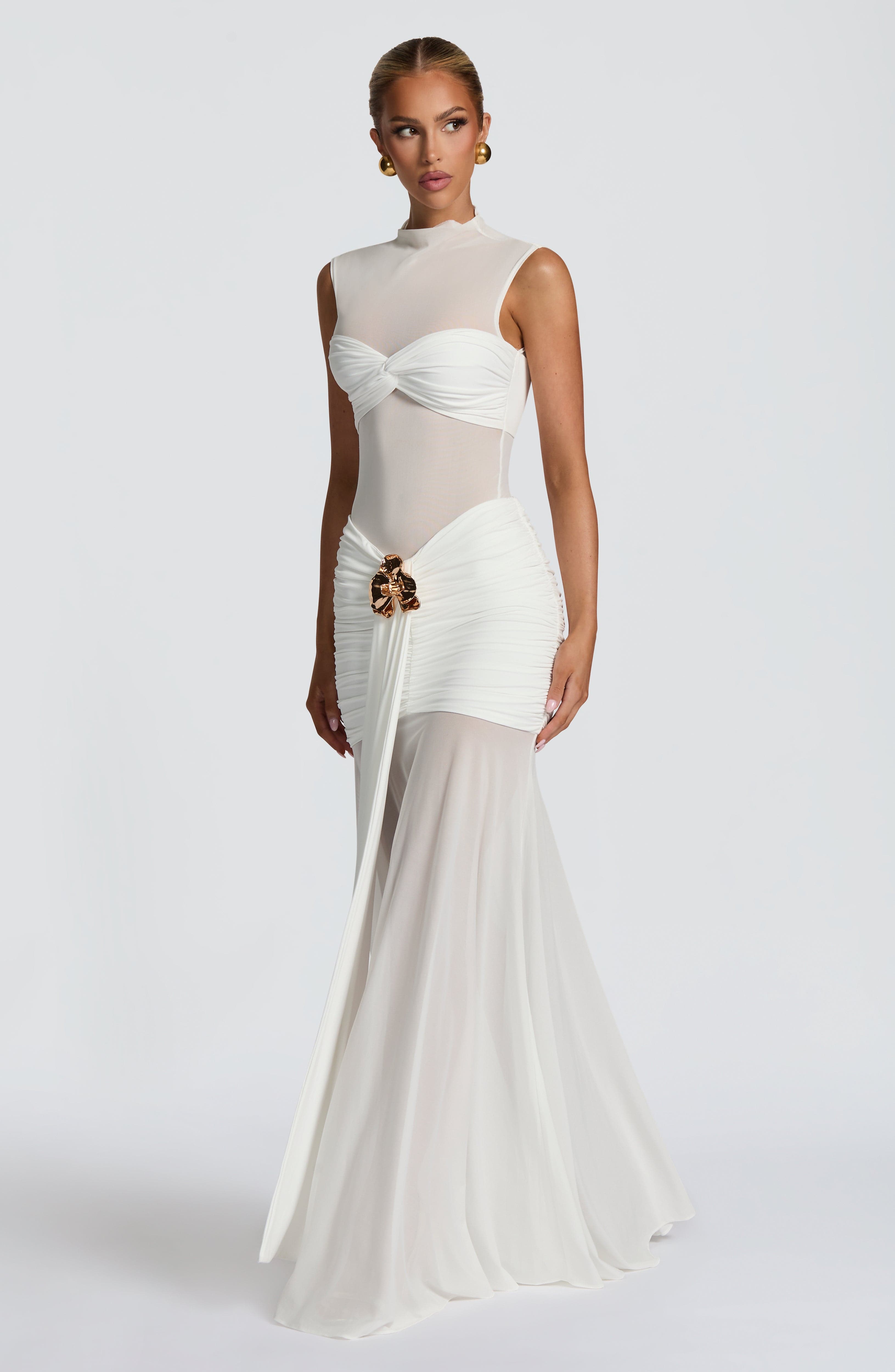 Fae Maxi Skirt - White