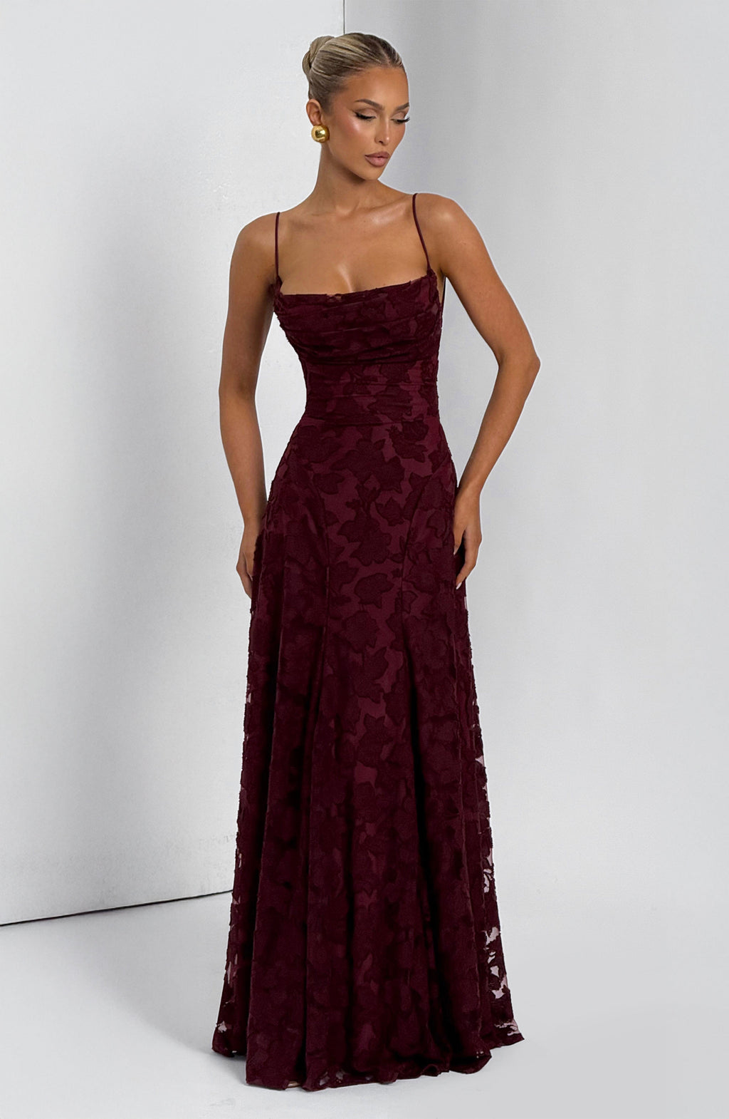 Francis Maxi Dress - Cherry Lacquer