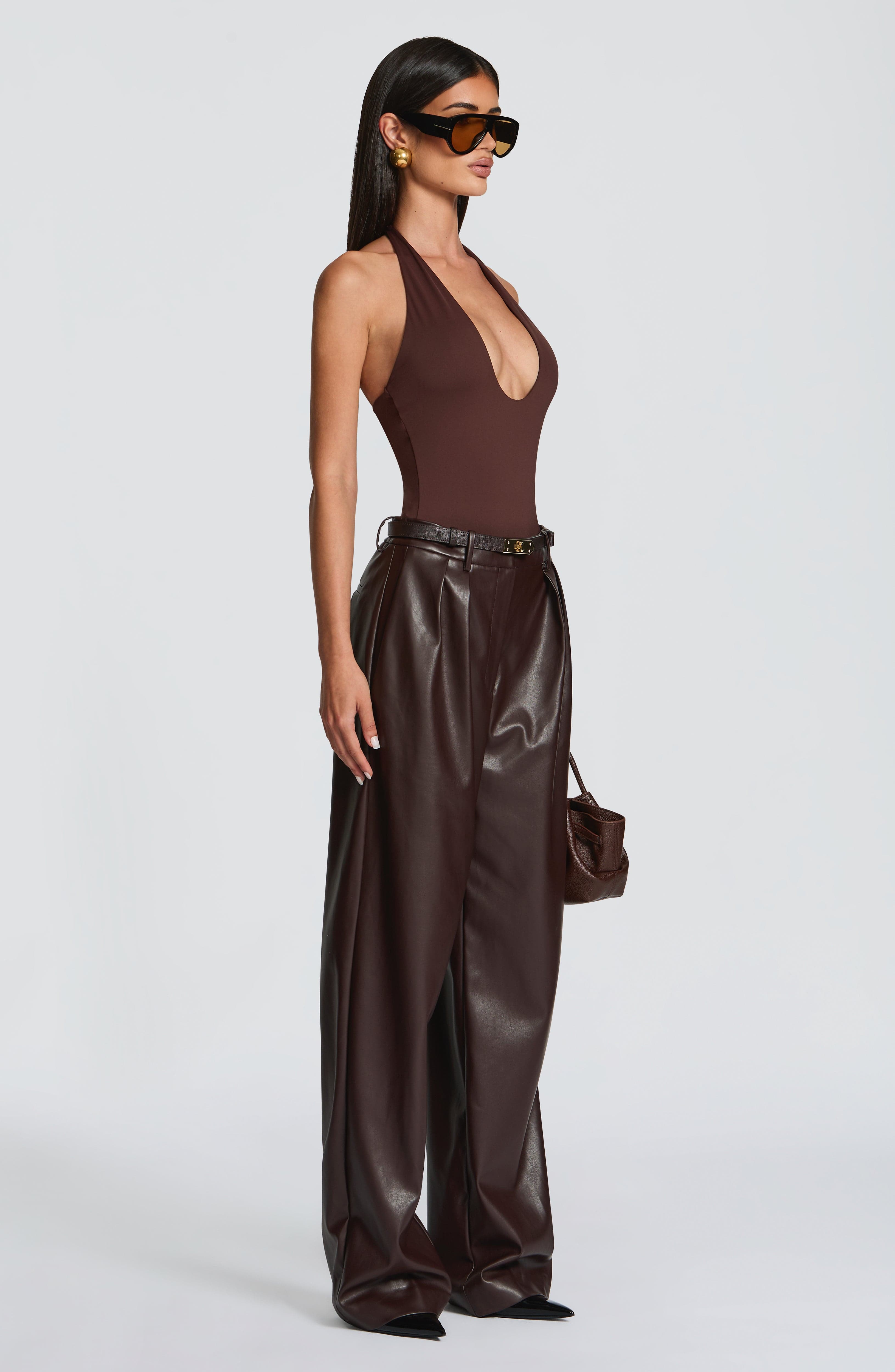 Glenda Pants - Plum Brown