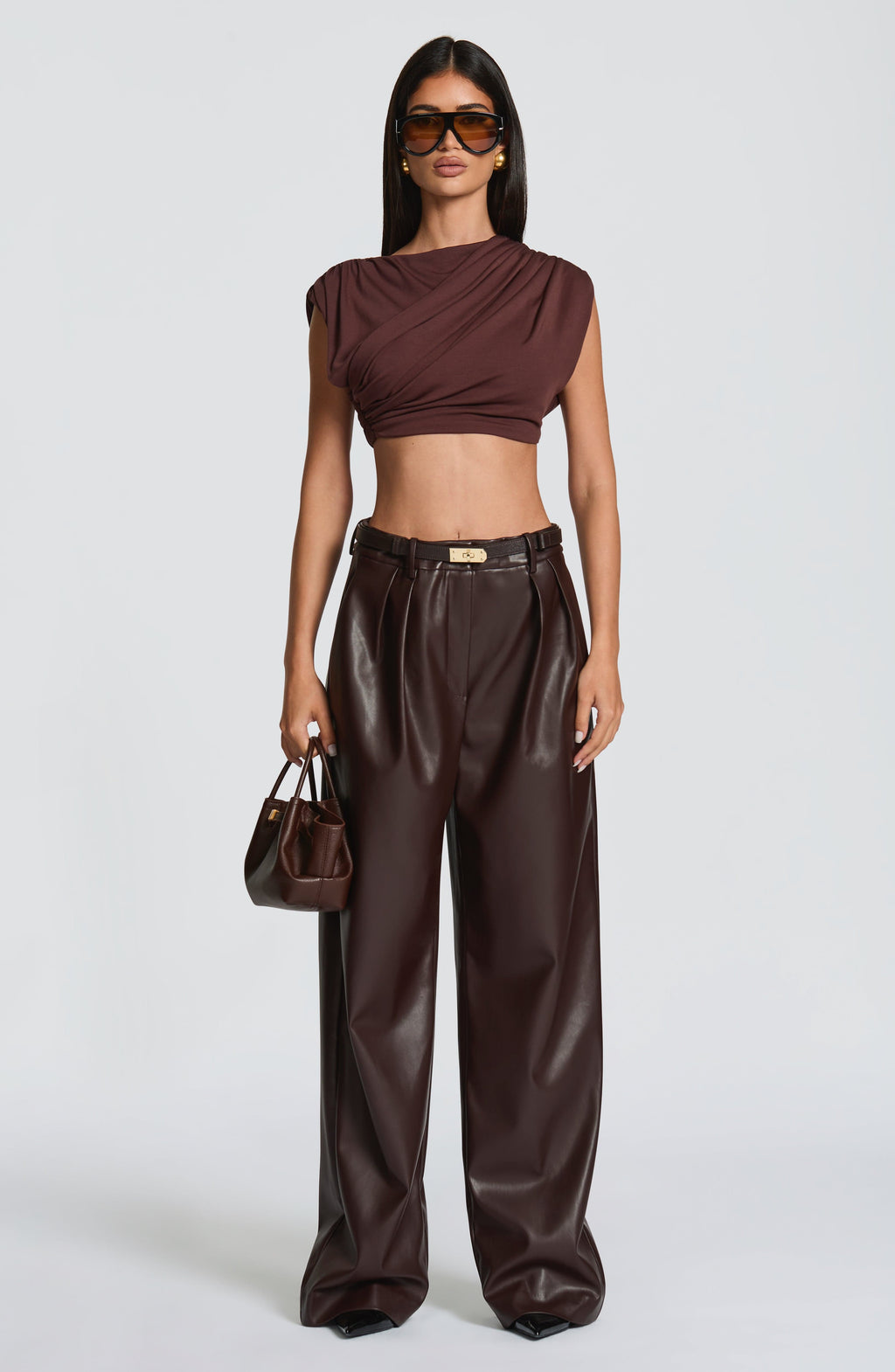 Glenda Pants - Plum Brown