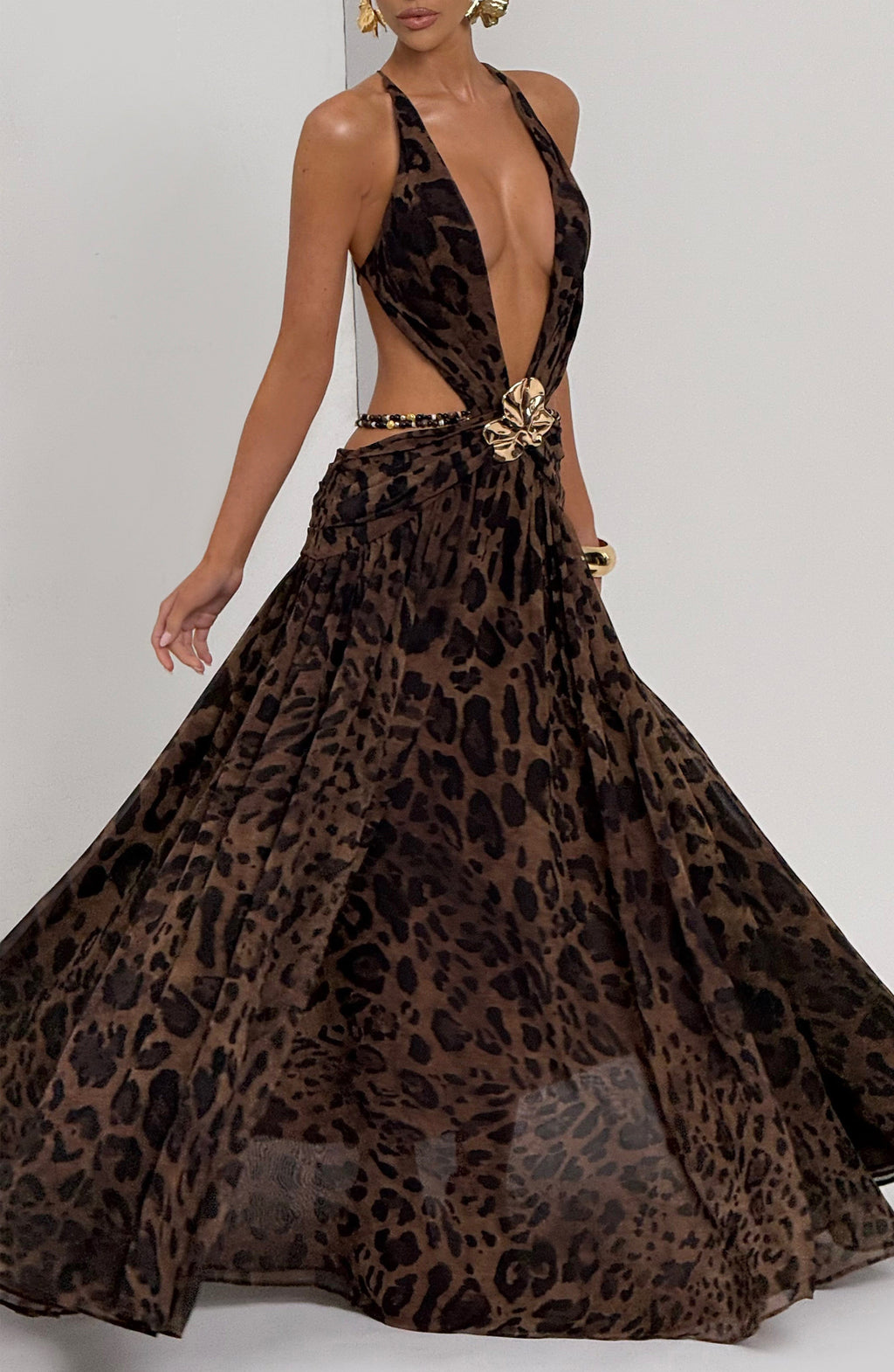 Indianna Maxi Dress - Leopard Print