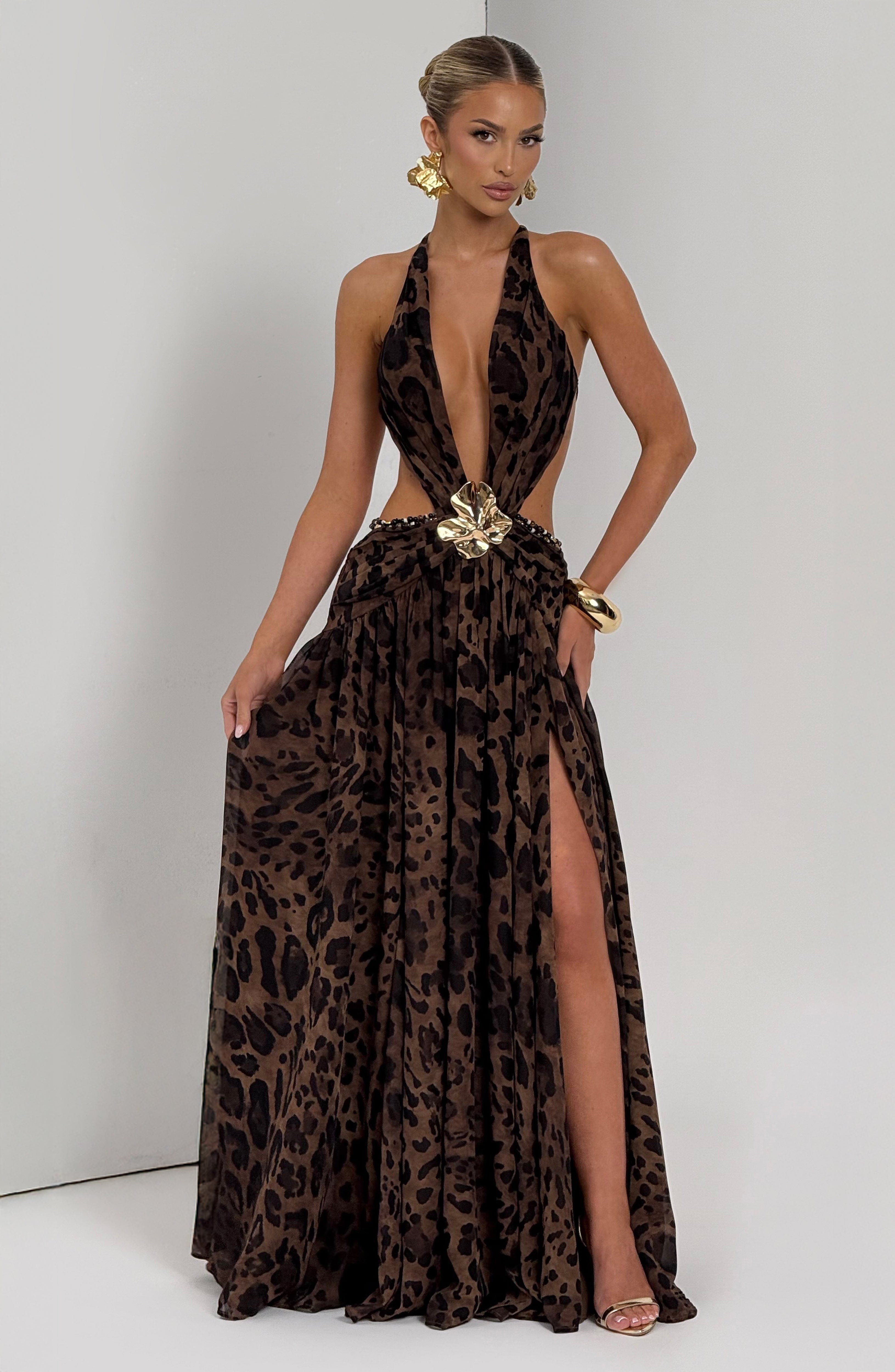 Indianna Maxi Dress - Leopard Print