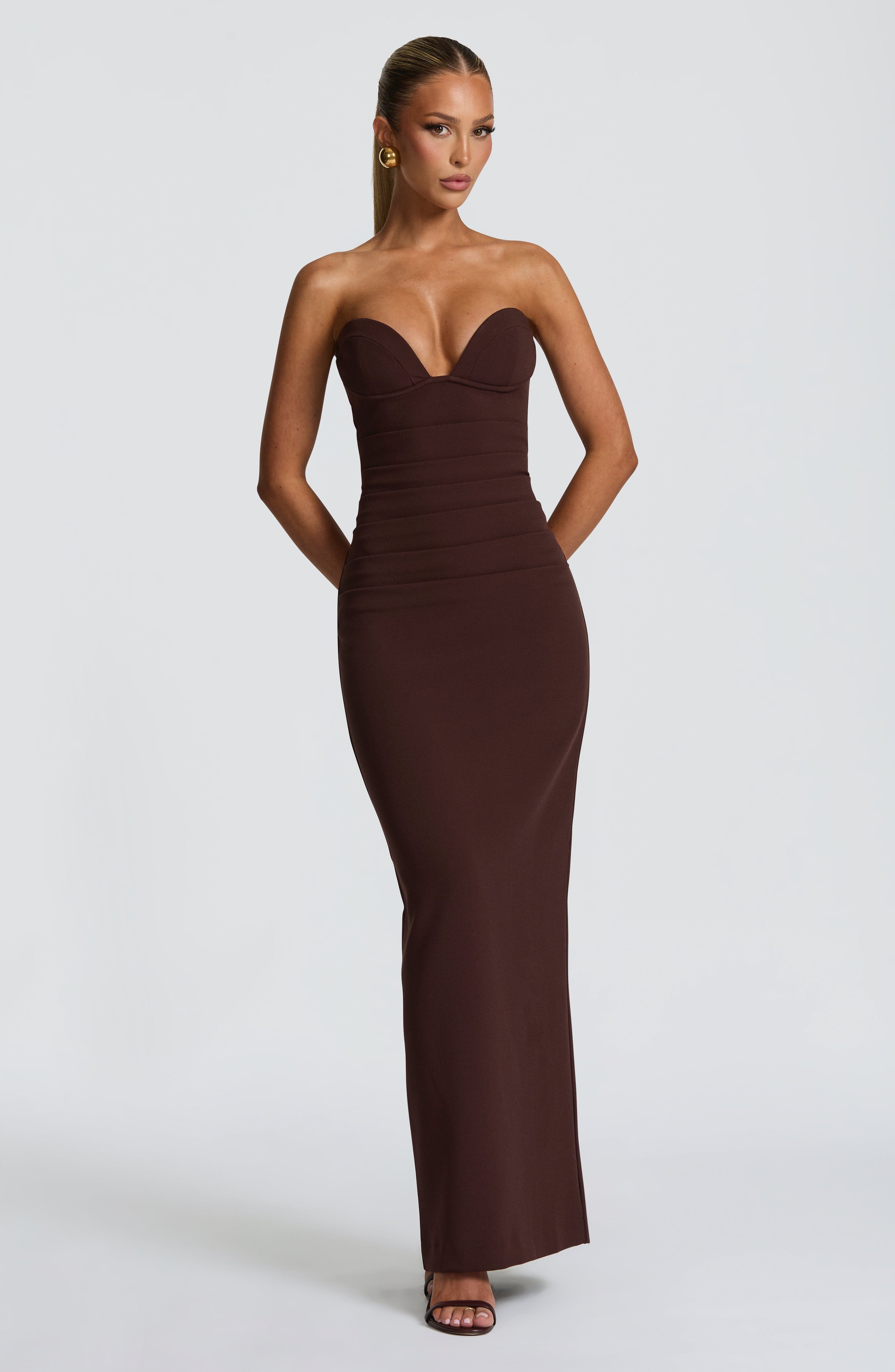 Lindsey Maxi Dress - Plum Brown