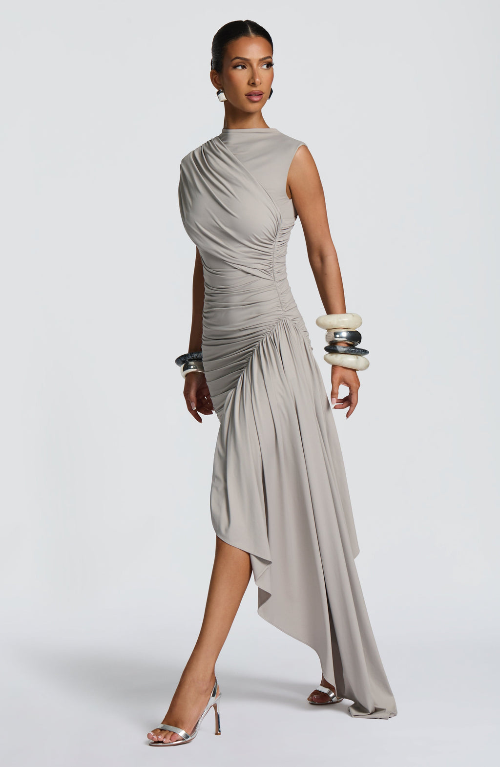 Marnie Mini Dress - Light Grey