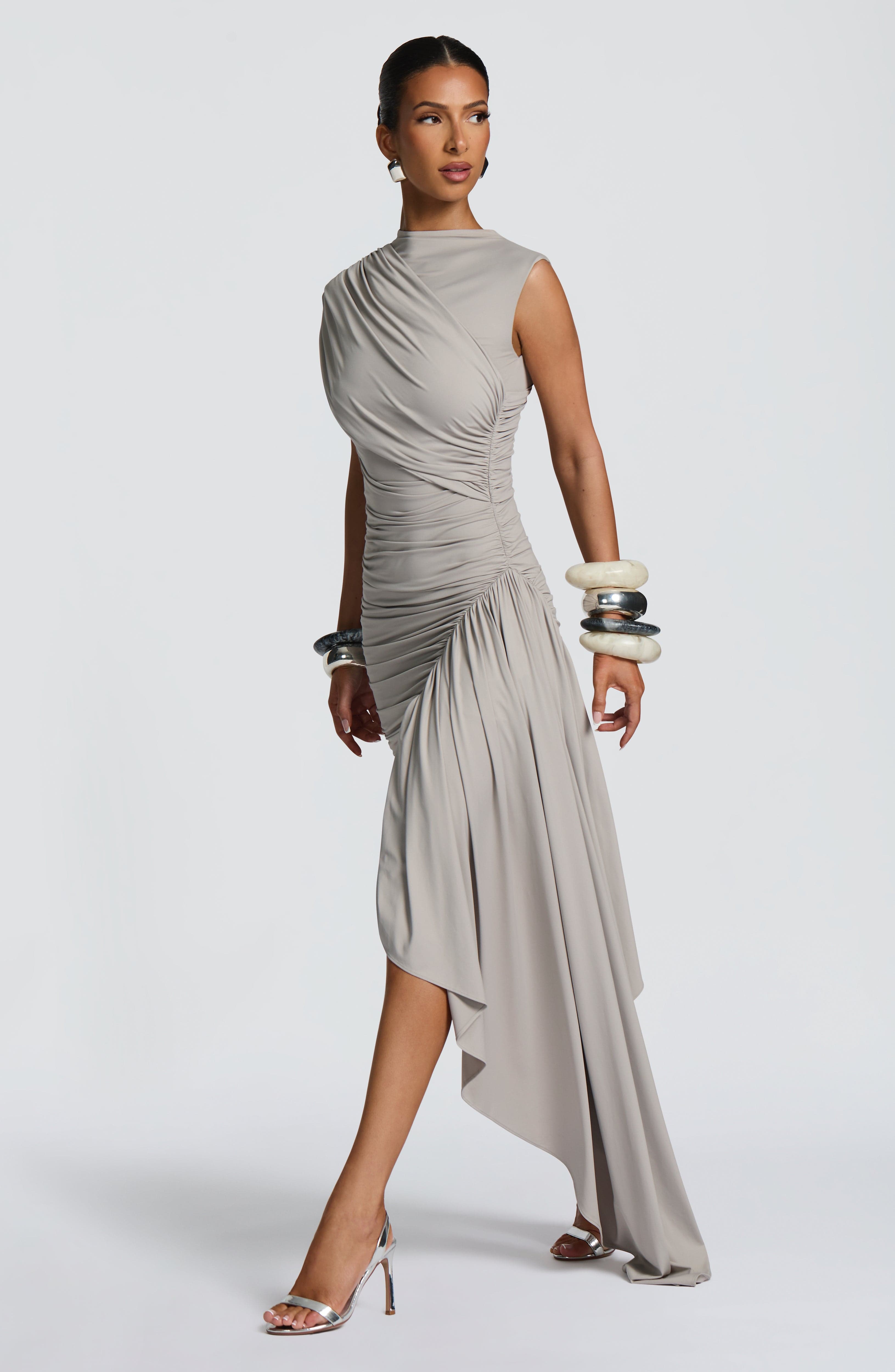 Marnie Mini Dress - Light Grey