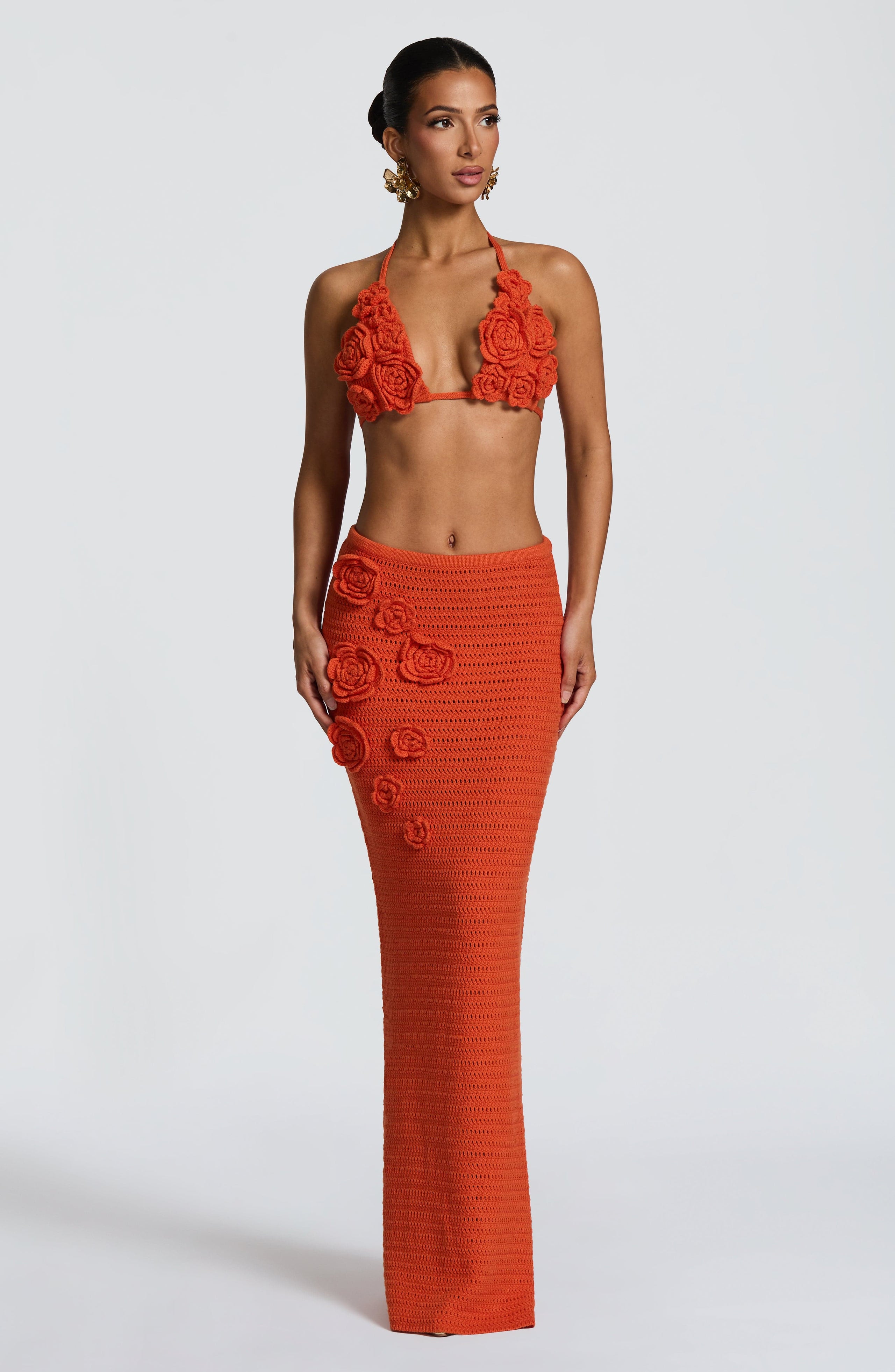 Nerida Maxi Skirt - Orange