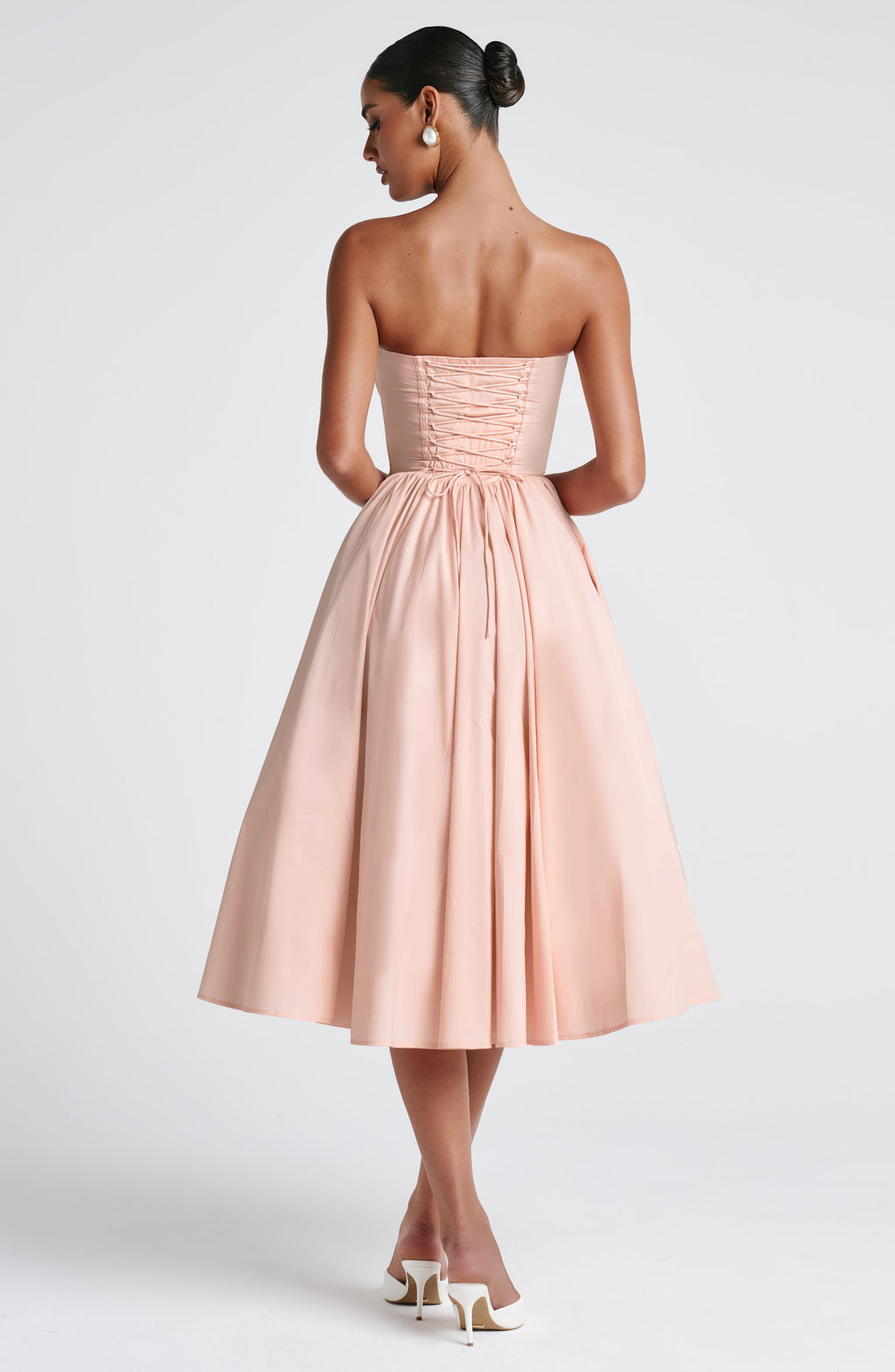 Prim Midi Dress - Soft Peach