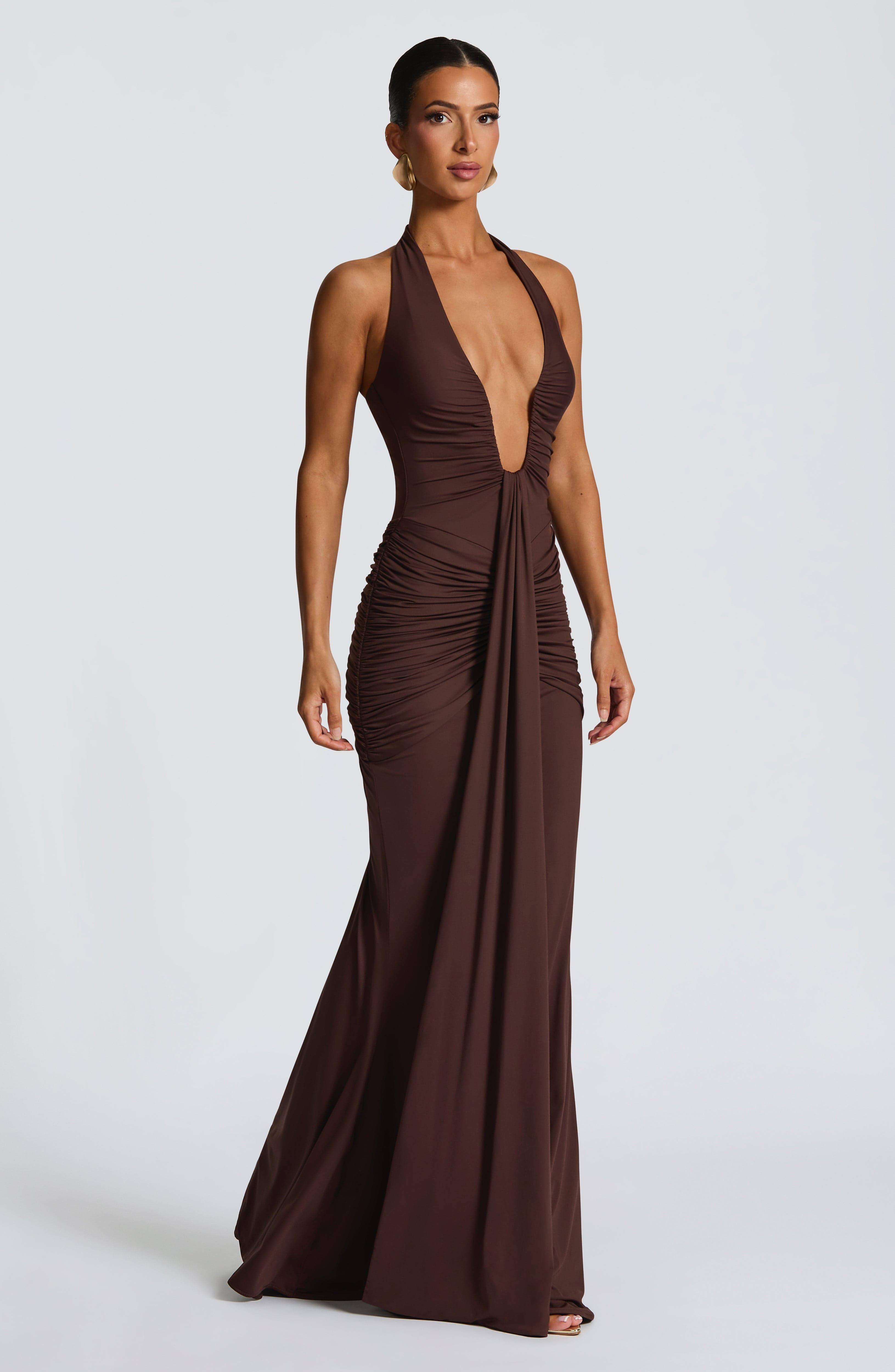Rosetta Maxi Dress - Plum Brown