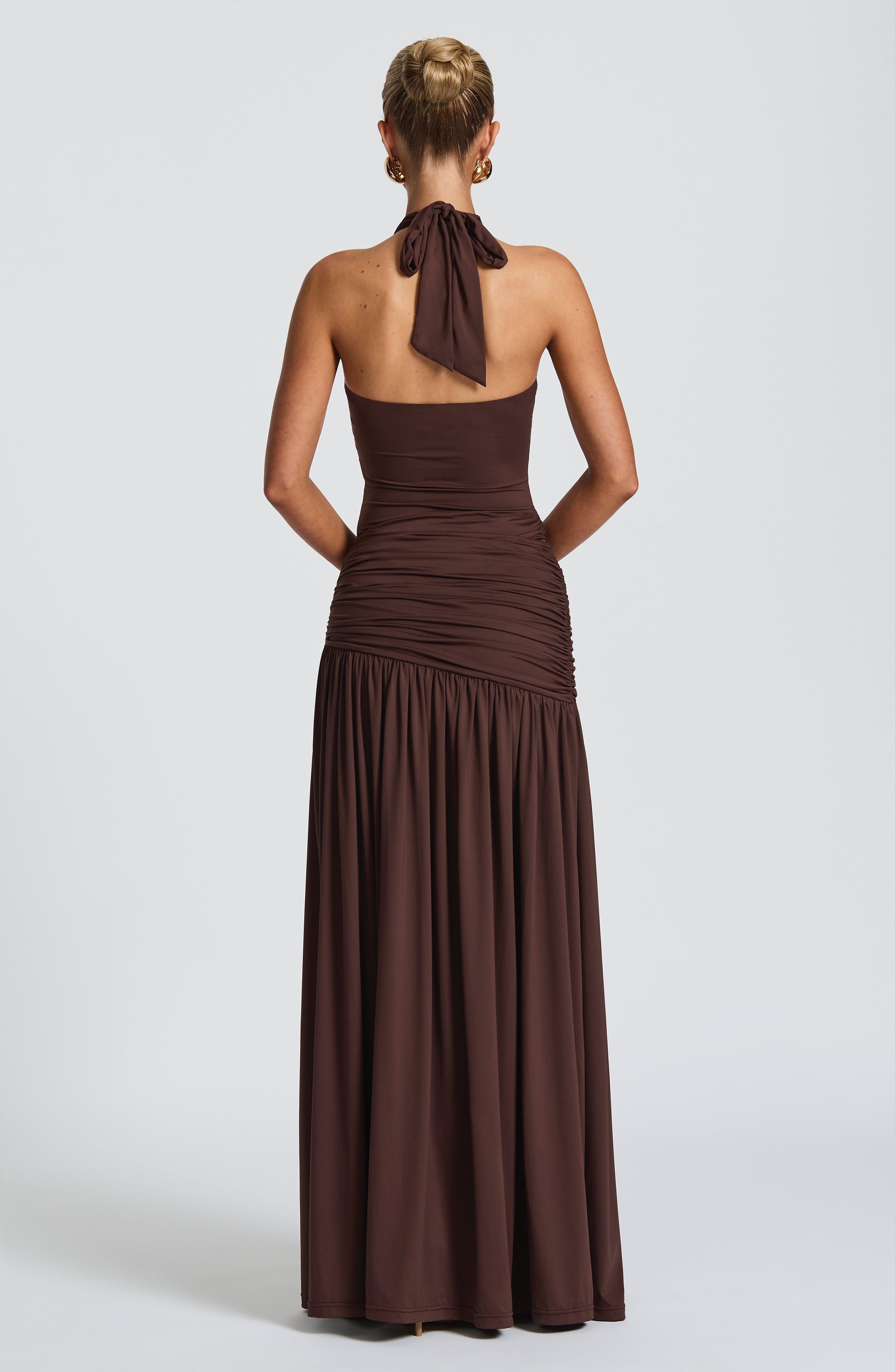 Saira Maxi Skirt - Plum Brown