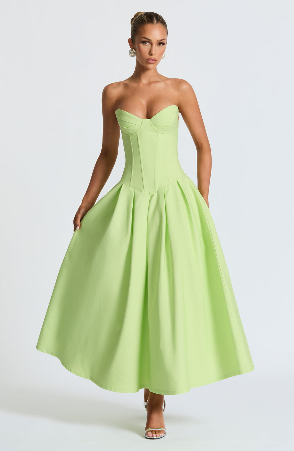 Salma Midi Dress - Lime