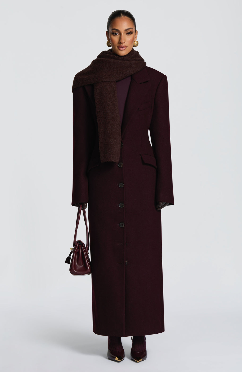 Talin Scarf - Plum Brown