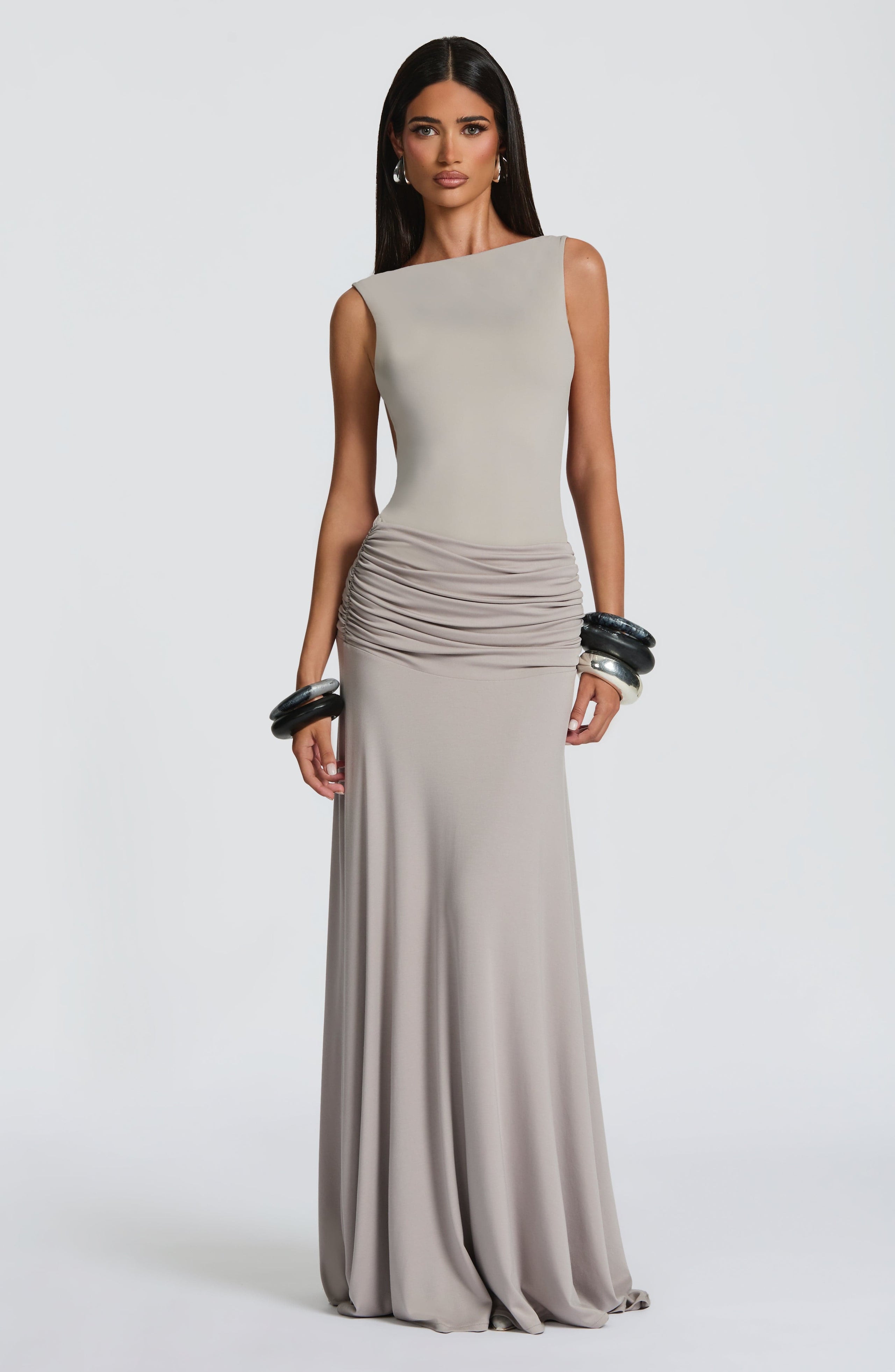 Paige Maxi Skirt - Light Grey