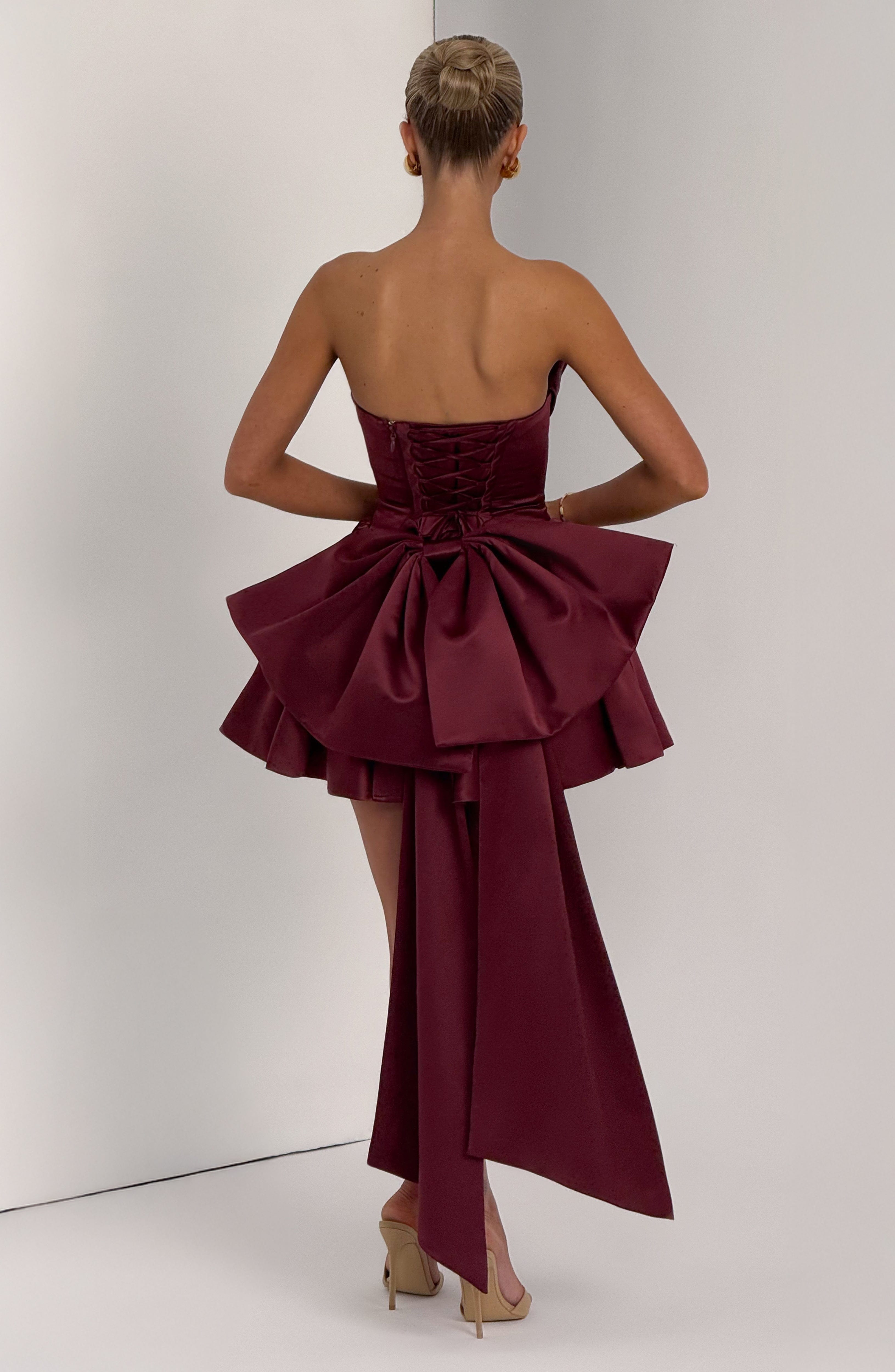 Trinity Mini Dress - Cherry Lacquer