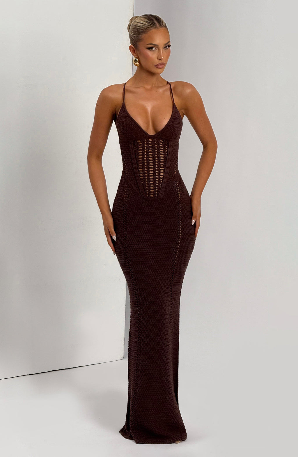 Xanthe Maxi Dress - Plum Brown